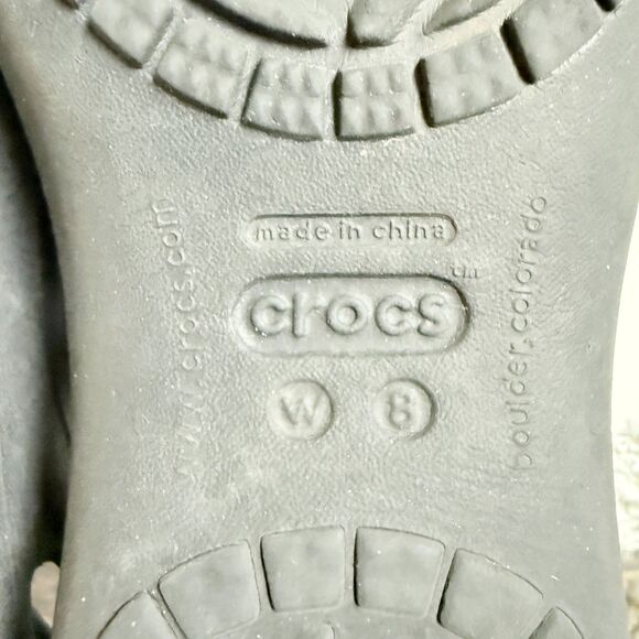 Crocs Women's Kadee Slip On Comfort Rubber Ballet Flats Black - Size 8 - Picture 7 of 7